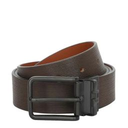 Tommy Hilfiger Brown Leather Reversible Belt for Men-image-4