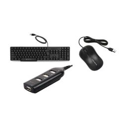 Zebronics K20 Wired Keyboard and Mouse Combo with 90HB USB HUB (Black)-1