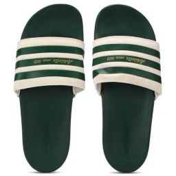 adidas Men's ADILETTE COMFORT Unisex White & Green Slides-image-40