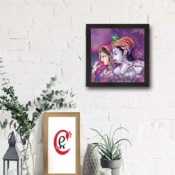eCraftIndia Radha Krishna Satin Matt Texture UV Art Painting-image-90