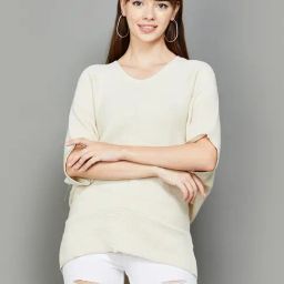 Colour Me by Melange Off-White Regular Fit Top-image-39