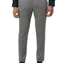 Park Avenue Grey Super Slim Fit Trousers-image-96