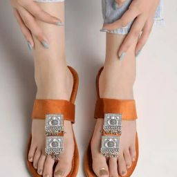 Shoetopia Women's Orange Thong Sandals-image-28