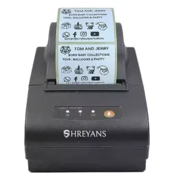 Shreyans Thermal Label Printer Size 58mm with Bluetooth and USB Connectivity, CLA58-UB-53