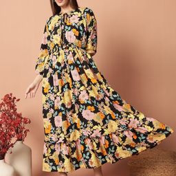 Femvy Women Floral Printed Anarkali Kurta-image-62