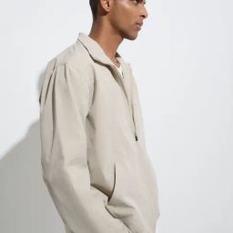 Studiofit by Westside Beige Solid Relaxed-Fit Jacket-image-40