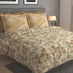 GM Abstract Brown Cotton 400 TC 150 GSM Reversible Single Bed Comforter-41