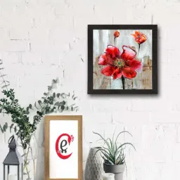 eCraftIndia Floral Satin Matt Texture UV Art Painting-image-1