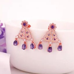 GIVA 92.5 Sterling Silver Art Deco Earrings for Women-image-76