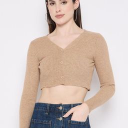 Camey Women Crop Cardigan Sweaters-image-40