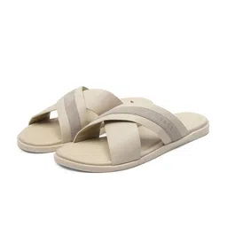RARE RABBIT Men Leather Stride Beige Comfort Sandals-picture-45