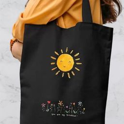the sack co Black Canvas Tote Bag-image-98