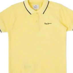 Pepe Jeans Kids Yellow Textured Polo T-Shirt-picture-20