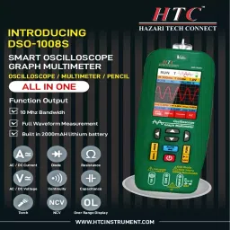 HTC Smart Oscilloscope Graph Multimeter 600 Ω to 60 MΩ Resistance, DSO-1008S image 2
