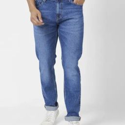 Spykar Mid Blue Cotton Comfort Fit Jeans-image-50
