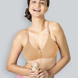 Lyra Beige Cotton T-Shirt Bra-17
