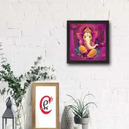 eCraftIndia Lord Ganesha Satin Matt Texture UV Art Painting-15