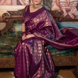 PHEASANT Woven Design Zari Banarasi Saree-picture-44