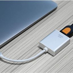 PARUHT USB C to HDMI Adapter, USB 3.1 Type C to HDMI Adapter 4K Thunderbolt 3 (Compatible only Some Devices with C-Port, Please Read The Description), Grey image 2