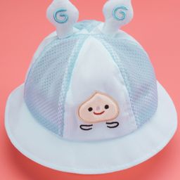 Babyhug Cotton Bucket Hats Embroidered Blue - Diameter 16 cm-image-91