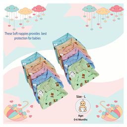 Chirsh Cloth Nappy Pack of 12 -  Multicolor-21