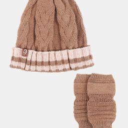 BHARATASYASelf Design Cap And Thermal Gloves- Brown-image-97