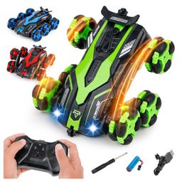 Fiddlerz Remote Control Car for Boys RC Stunt Car 2.4G RC 6 Wheels Drifting Drift Car 360° Spinning High Speed - Multicolor-2