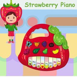 Azhari 8 key musical strawberry fruit piano for kids-0