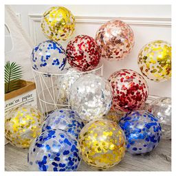 Bubble Trouble Transparent Balloons Bouquet Combo with Re Filled Confetti & Ribbons Multicolor - Pack of 20-12
