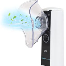 BPL Medical Technologies Breath Ezee N20 Handheld Mesh Nebulizer Machine - Cool Mist Inhaler, No Noise, Personal Inhalers For Breathing Problems Lightweight, Travel Friendly For Adults & Kids - White-17