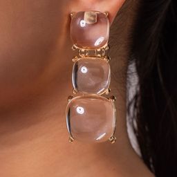 MINJI AND CO. Gold-Plated Artificial Stones Studded Geometric Drop Earrings-image-88