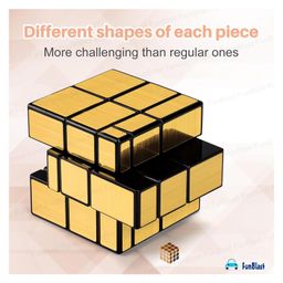 Bunie 3x3 Mirror Magic Speed Cube Puzzle  Gold image 2