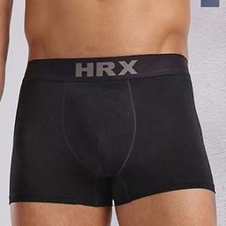 HRX by Hrithik Roshan Pack Of 2 Sweat Absorbent Trunks HRX-PV-SOLID-Black-Lightblue-M-100