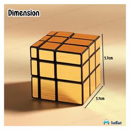 Bunie 3x3 Mirror Magic Speed Cube Puzzle  Gold image 3