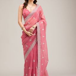 Koskii Embroidered Zari Tissue Saree-51