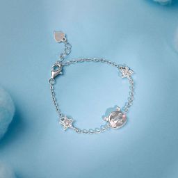 GIVA Silver Kitten Charm Kids Bracelet-image-21