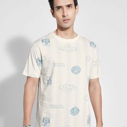 7 Alt by Pantaloons Men Conversational Printed Round Neck Cotton T-shirt-picture-13