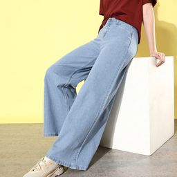 DressBerry Women Cool Blue Flared High-Rise Upgraded Denims Stretchable Jeans-image-48
