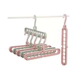 GENERIC Multi Hanger with Swivel Hook 9 Holes for Cloth Hanging (Pack of 6 Pcs)-50