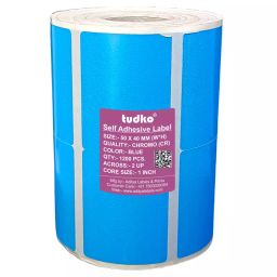 Tudko 50x40 mm 80 GSM 2 UP Self Adhesive Paper Label Blue-image-73