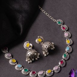 PANASH Stones Studded & Beaded Jewellery Set-53