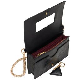 Aldo Black Overflow Animal Effect Cross Body Bag image 3