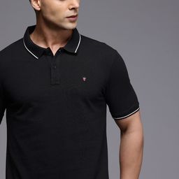 Louis Philippe Jeans Polo Collar Pure Cotton Slim Fit T-shirt-image-7
