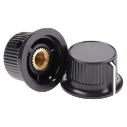 RS PRO 28 mm Black Grey Potentiometer Knob for 6 mm Shaft Splined, 2597045-image-78