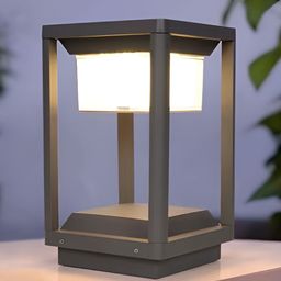 GAUVIK Grey Rectangular 12Watt LED Outdoor Gate Lamp-12
