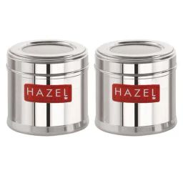 HAZEL Silver Stainless Steel Masala Kitchen Container Box With Airtight Lid (0.75 L) - Set of 2-9