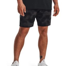 Under Armour Grey Classic Fit Printed Sports Shorts-image-57