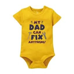 Zeezeezoo Infant Kids My Dad Can Fix Anything Printed Pure Cotton Bodysuit-image-72