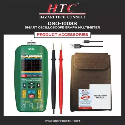 HTC Smart Oscilloscope Graph Multimeter 600 Ω to 60 MΩ Resistance, DSO-1008S image 4