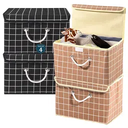 Kuber Industries Brown Set of 4 Reusable Drawer Organiser Organisers-58